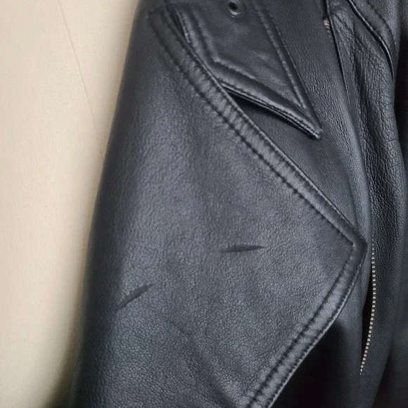Vintage 80s North Beach Leather Michael Hoban Black Moto Jacket Womens Small 7/8 - Picture 3 of 11